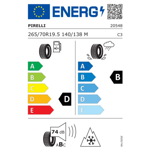 265/70R19.5 PIRELLI ΤR:01 140/138M TL M+S 3PMSF - Image 2
