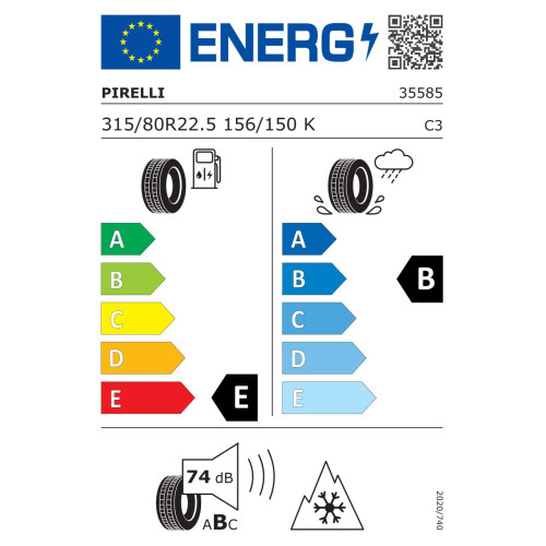 315/80R22.5 ΤG01s PIRELLI 156/150L TL M+S 3PMSF - Image 2