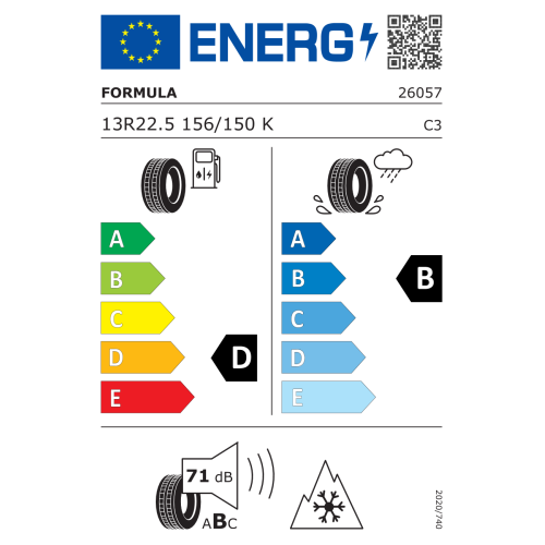 13R22.5 TL FORMULA ON/OFF STEER 156/150K (154L) M+S 3PMSF - Image 2
