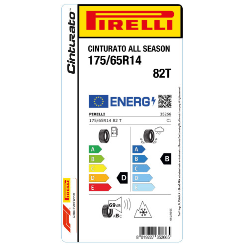 175/65R14 PIRELLI CINTURATO ALL SEASON 82T - Image 3