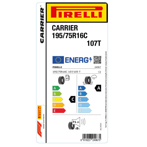 195/75R16 PIRELLI CARRIER 110R - Image 3