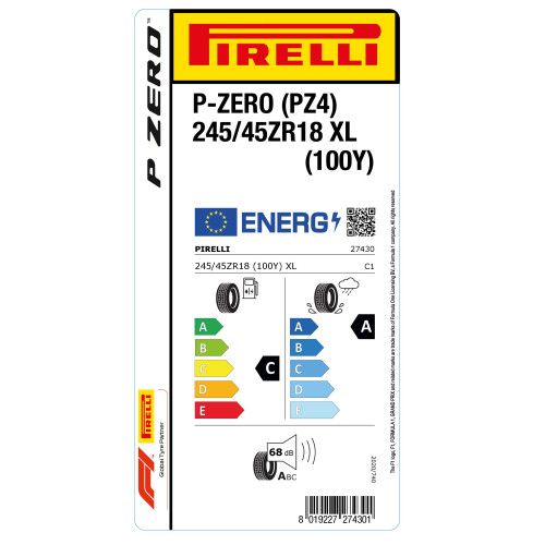 245/45R18 PIRELLI PZERO 4 XL S.C 100Υ - Image 3
