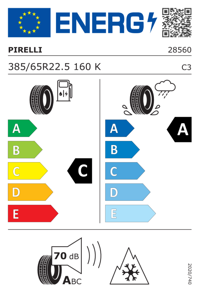385/65R22.5 PIRELLI ITINERIS TRAILER 90 160K 158L  M+S - Image 2